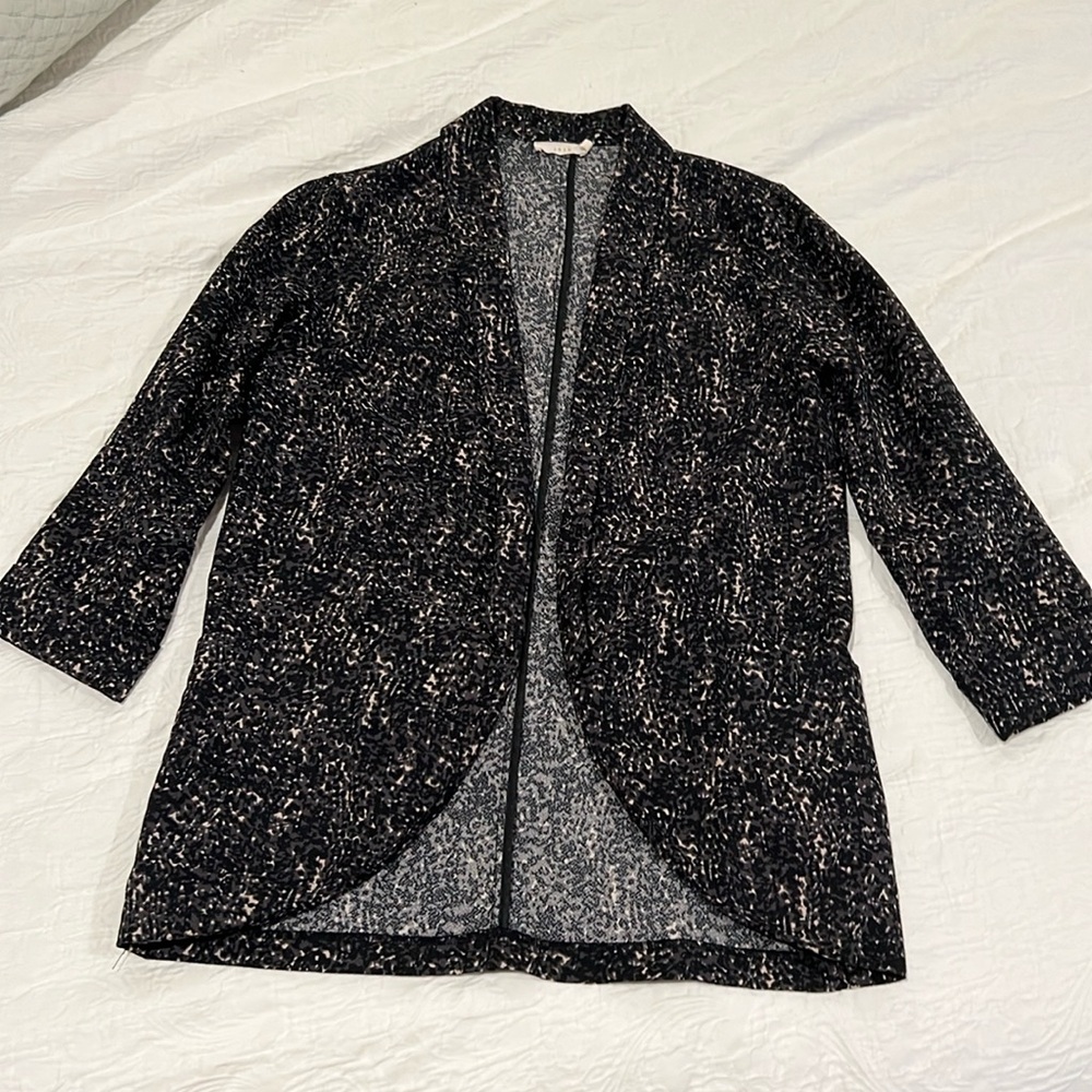 Lush S Unstructured Blazer Dark Gray Granite speckled